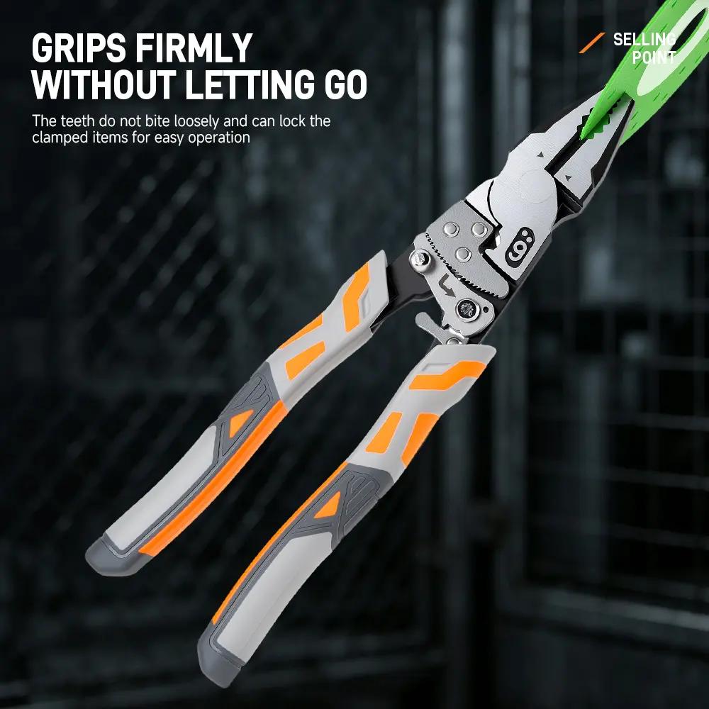Self-Locking Ratchet Pliers, Heavy Duty Wire Cutting