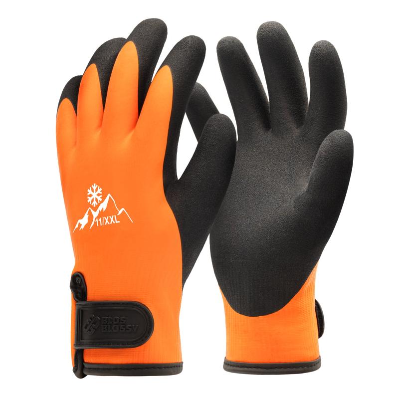 Heavy Duty Winter Glove, Latex Fully Soaked, 100% Waterproof Gloves