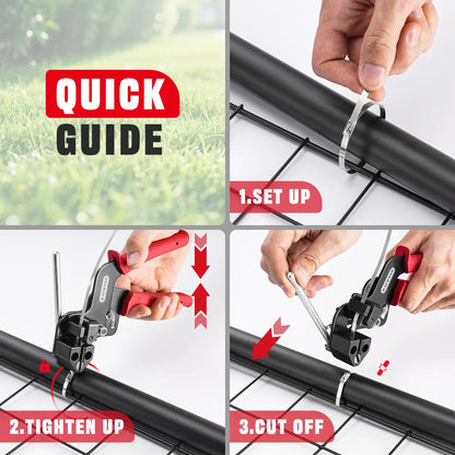 Stainless Steel Cable Tie Gun Kit-100PCS 11.8 inches 304 Heavy Duty Metal Zip Ties