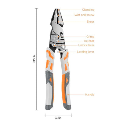 Self-Locking Ratchet Pliers, Heavy Duty Wire Cutting