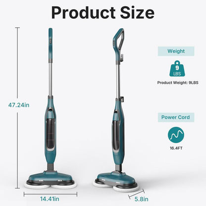 Lightweight Electric Hard Floor Cleaner with LED