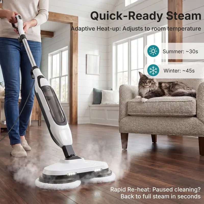 Lightweight Electric Hard Floor Cleaner with LED
