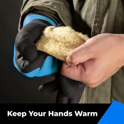 Heavy Duty Winter Glove, Latex Fully Soaked, 100% Waterproof Gloves