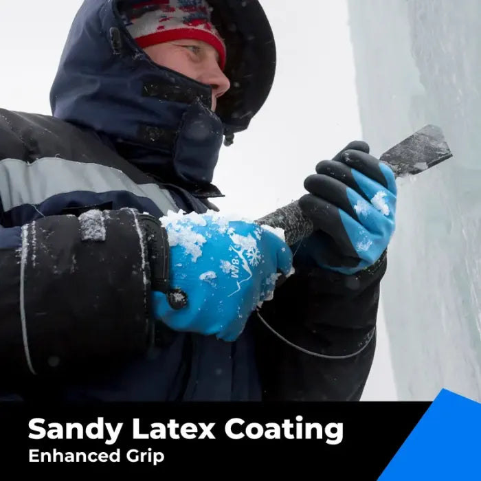 Heavy Duty Winter Glove, Latex Fully Soaked, 100% Waterproof Gloves