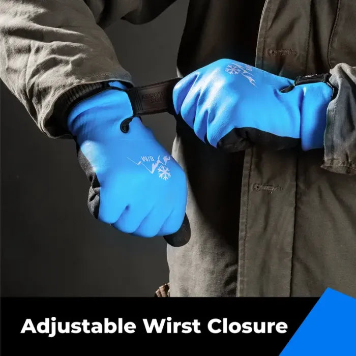 Heavy Duty Winter Glove, Latex Fully Soaked, 100% Waterproof Gloves