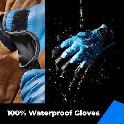 Heavy Duty Winter Glove, Latex Fully Soaked, 100% Waterproof Gloves