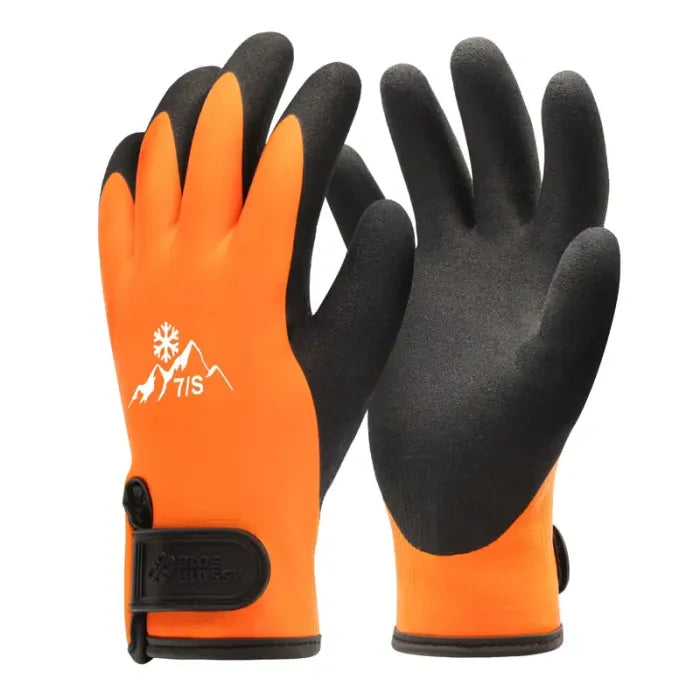 Heavy Duty Winter Glove, Latex Fully Soaked, 100% Waterproof Gloves